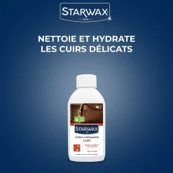 Lotion nettoyante sans rinçage pour cuirs délicats