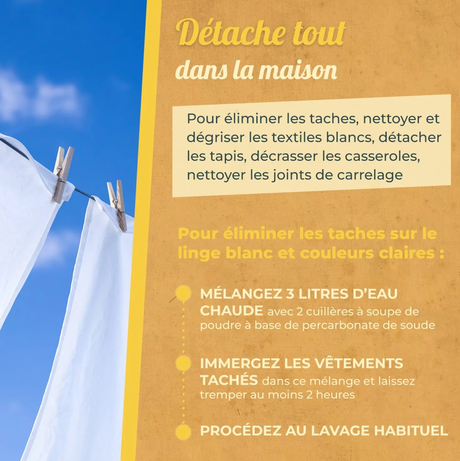 Ma poudre détachante & raviveur de blancheur au percarbonate de soude – Sachet éco