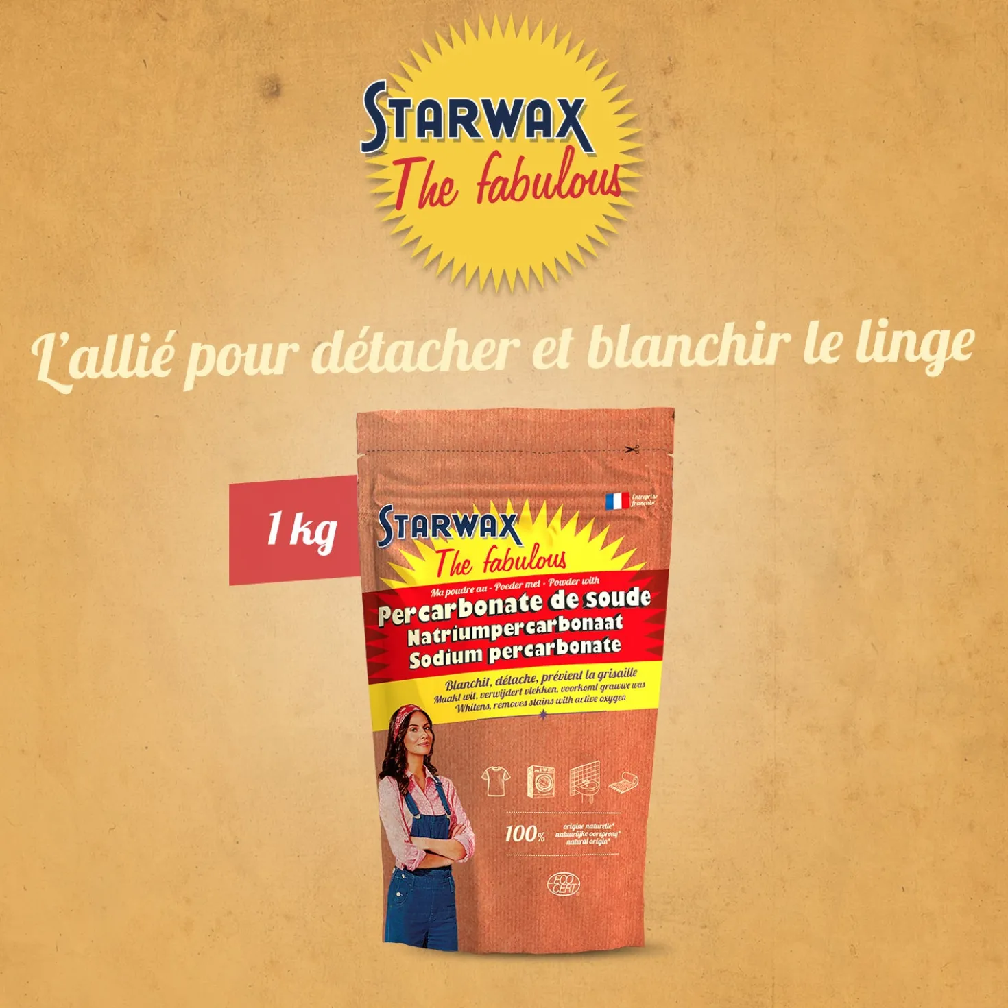 Ma poudre détachante & raviveur de blancheur au percarbonate de soude – Sachet éco