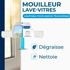 Mouilleur avec housse microfibre pour vitres