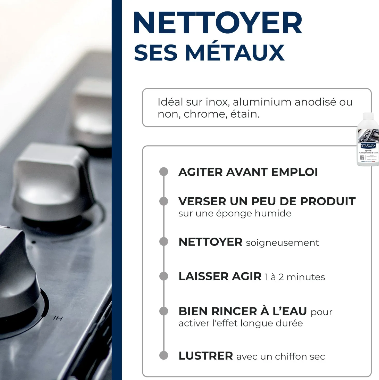 Nettoyant Alu Inox Chrome & Etain