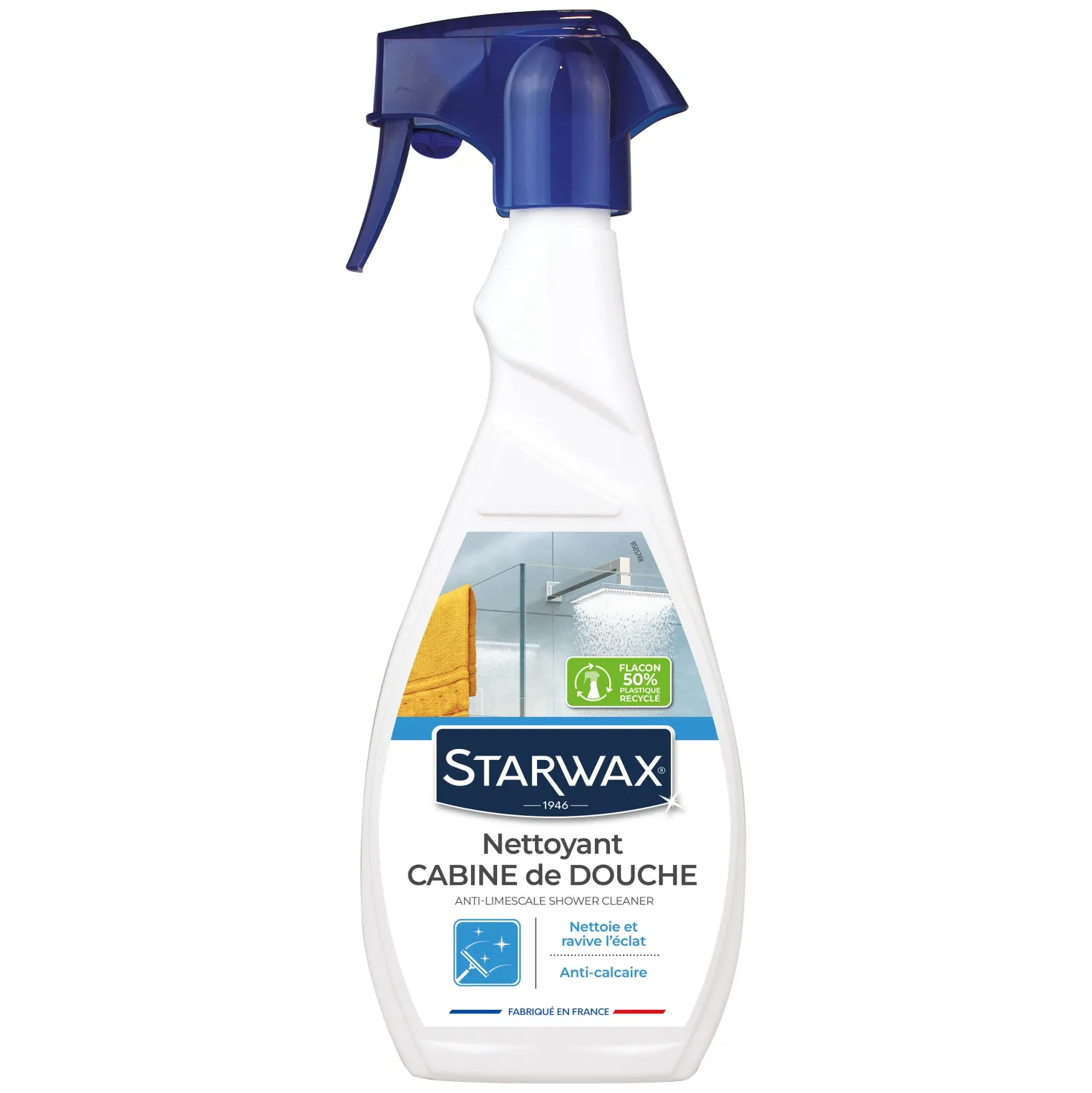 Nettoyant anti-calcaire pour cabine de douche