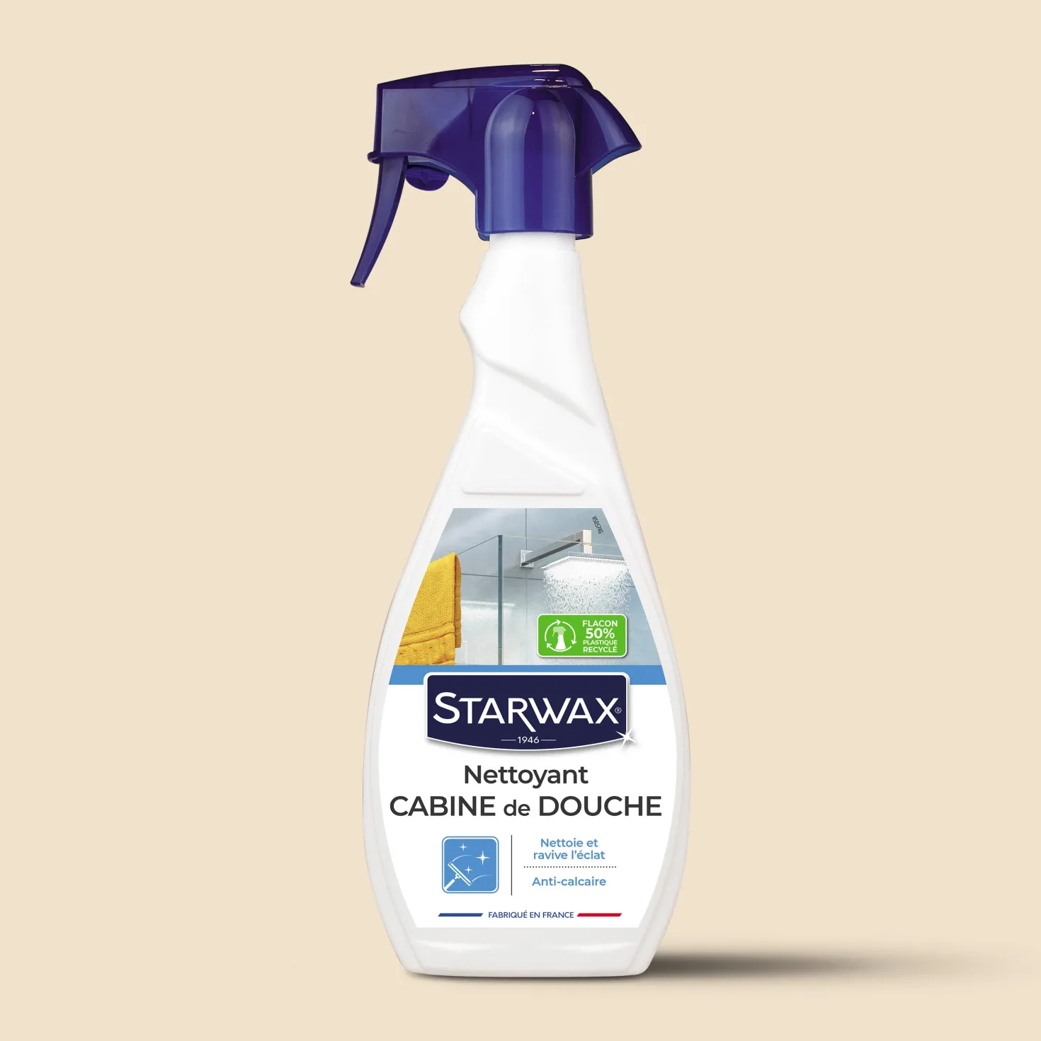 Nettoyant anti-calcaire pour cabine de douche