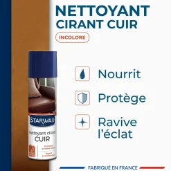 Nettoyant cirant pour cuir