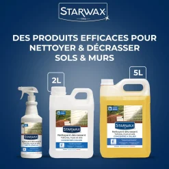 Nettoyant décrassant pour toitures, murs, et sols extérieurs