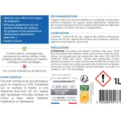 Nettoyant décrassant pour toitures, murs, et sols extérieurs