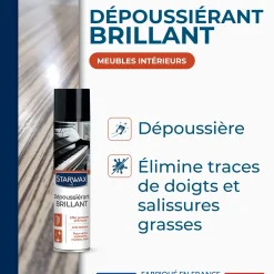Nettoyant dépoussiérant brillant pour mobilier intérieur
