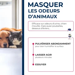 Nettoyant désodorisant surodorant spécial milieu animal