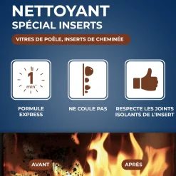 Nettoyant express inserts pour poêle & cheminée