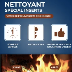 Nettoyant express inserts pour poêle & cheminée