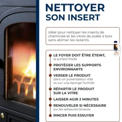 Nettoyant express inserts pour poêle & cheminée