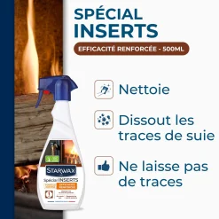 Nettoyant express inserts pour poêle & cheminée