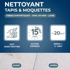Nettoyant express pour tapis et moquettes