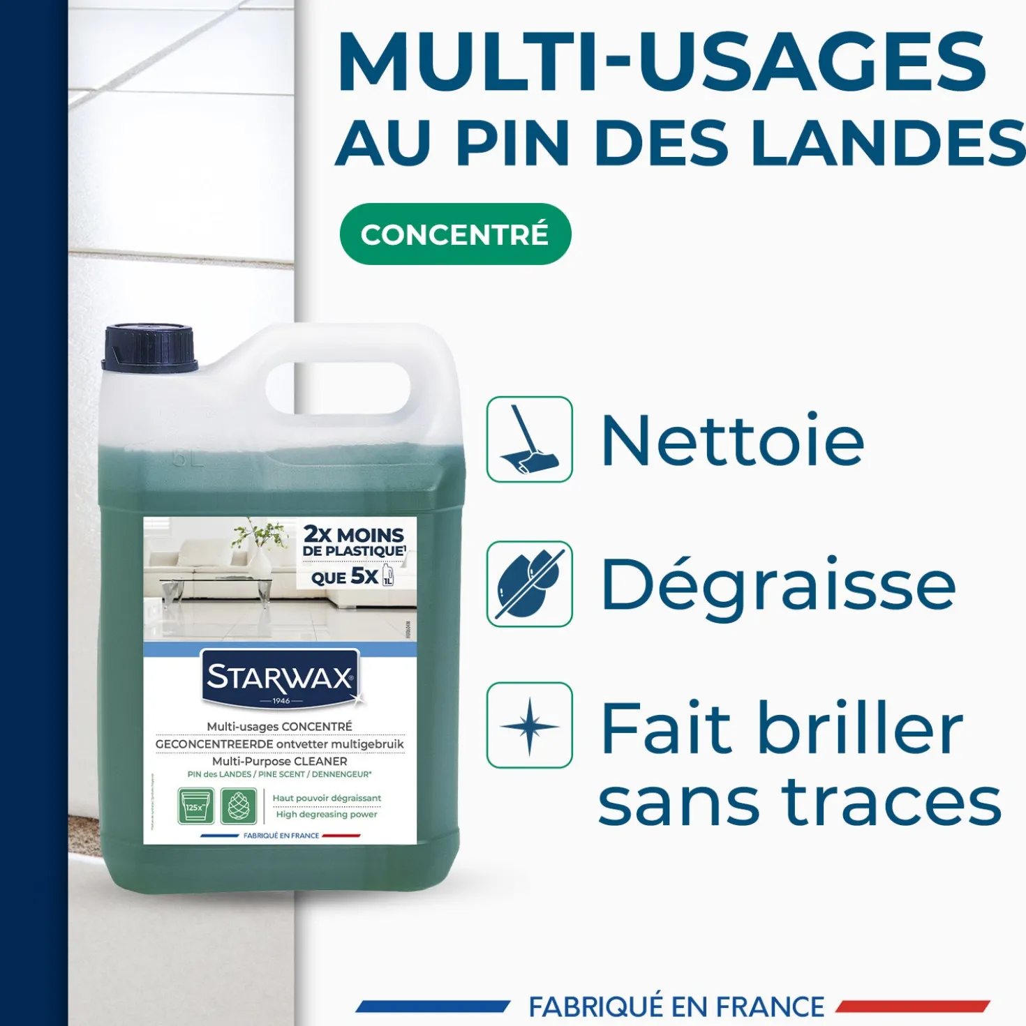 Nettoyant multi-usages concentré parfum pin des landes