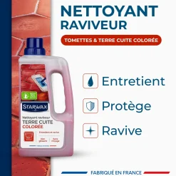 Nettoyant raviveur coloré pour tomettes et terres cuites