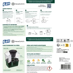 Pack de 2 Pièges anti-ponte moustiques communs et tigres+ 10 adhésifs