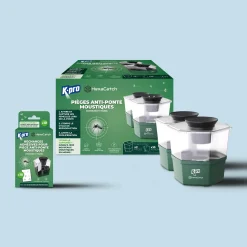 Pack de 2 Pièges anti-ponte moustiques communs et tigres+ 10 adhésifs
