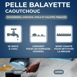 Pelle balayette caoutchouc