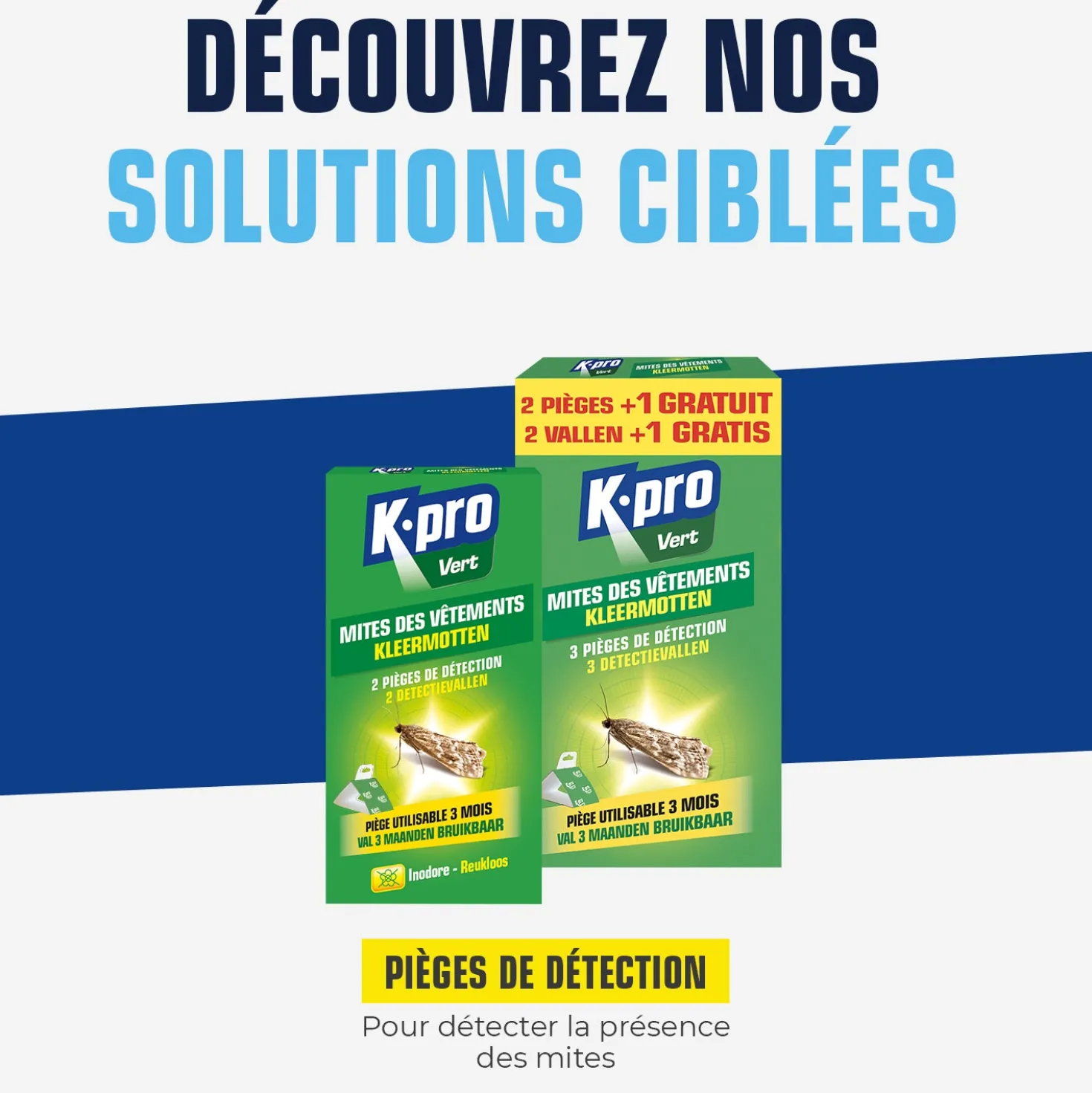 Pièges de détection des mites des vêtements