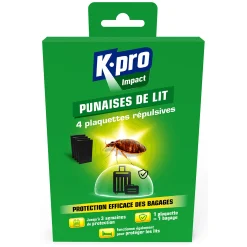 Plaquettes punaises de lit