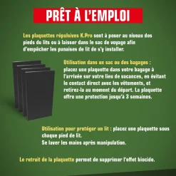 Plaquettes punaises de lit