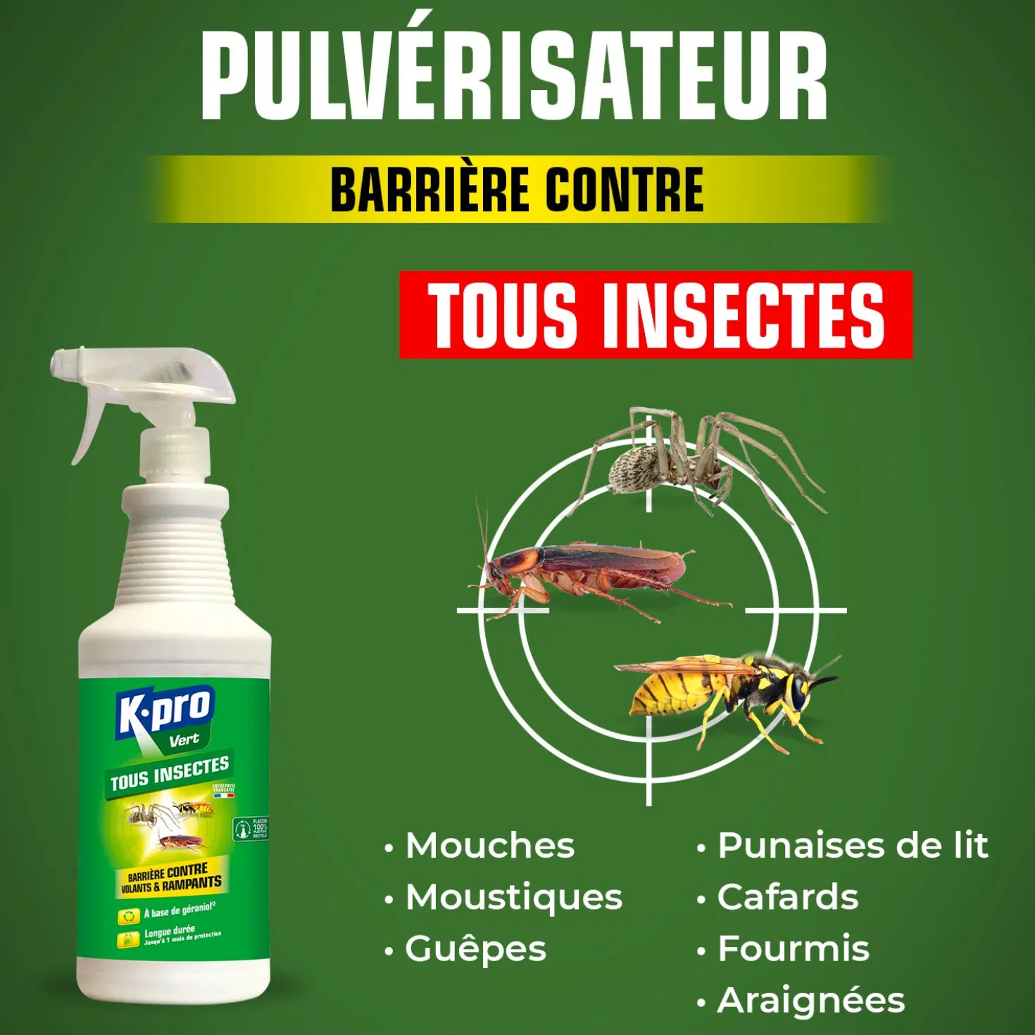 Pulvérisateur Barrière tous insectes K.PRO