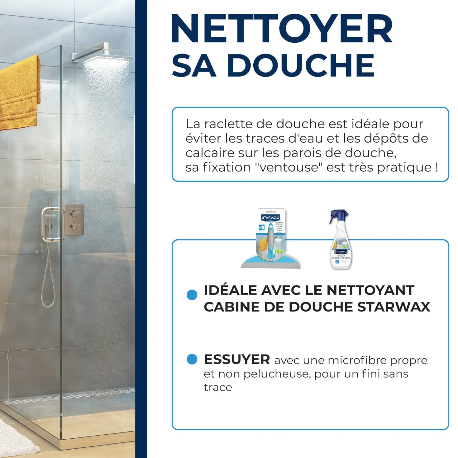 Raclette de douche