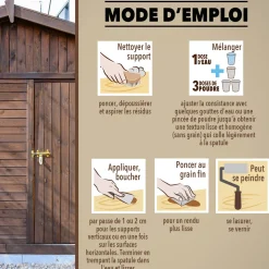 Rebouche bois enduit poudre