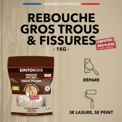 Rebouche bois enduit poudre