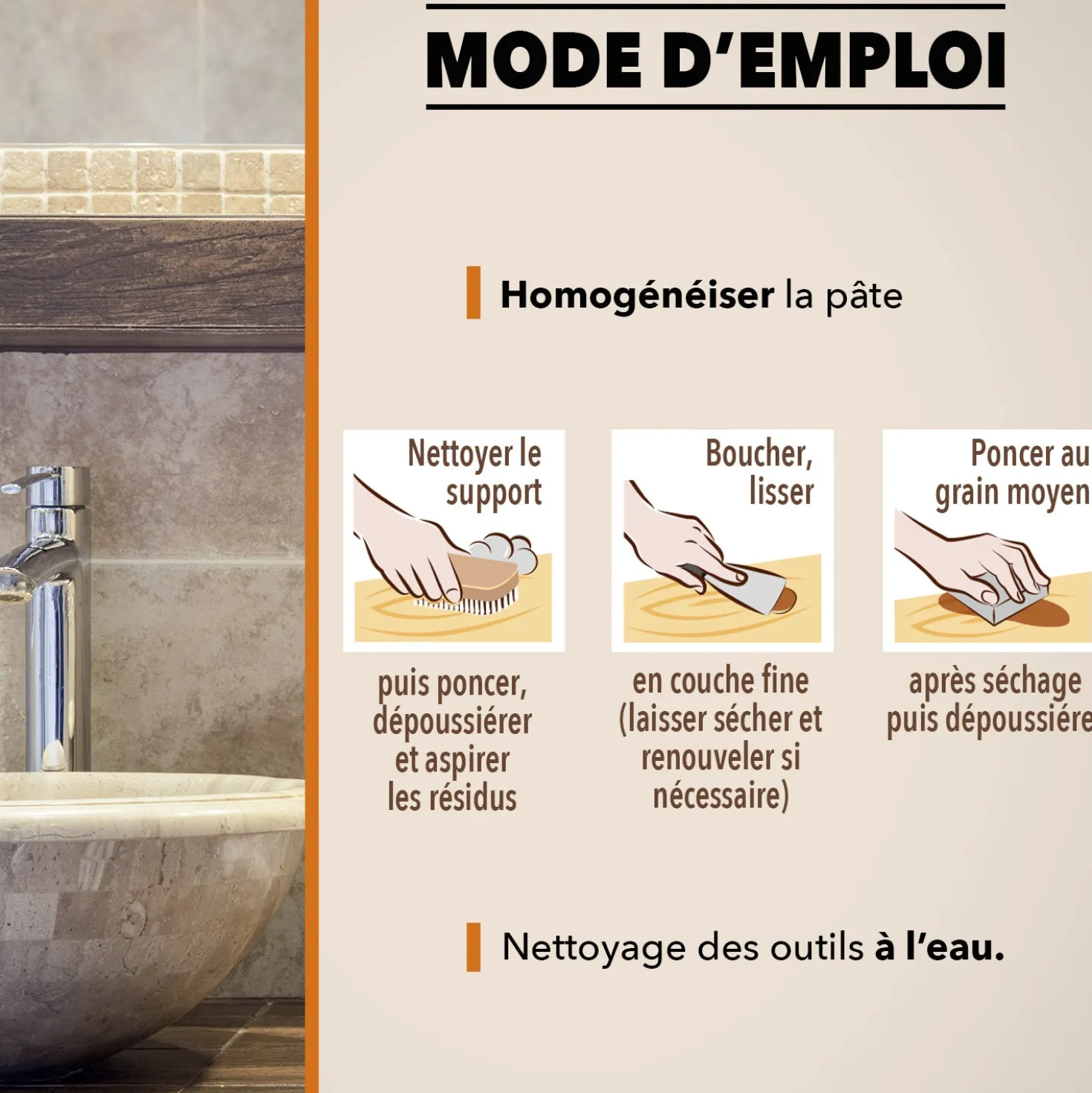Rebouche sols et murs - enduit de rebouchage