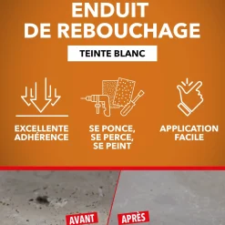 Rebouche sols et murs - enduit de rebouchage