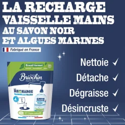 Recharge Liquide Vaisselle Mains Savon noir & Algues Marines grand format