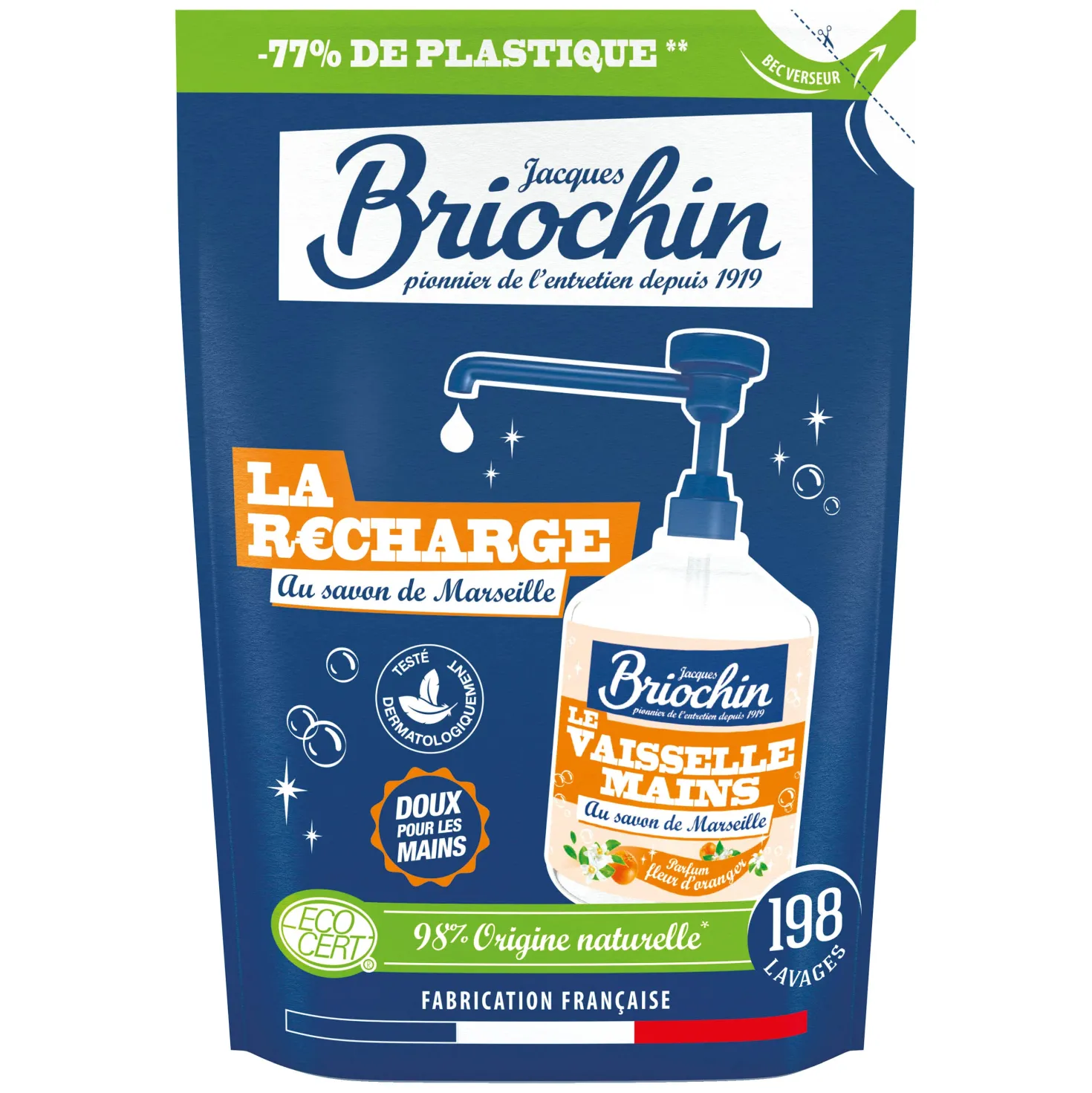 Recharge liquide Vaisselle Mains Savon liquide de Marseille