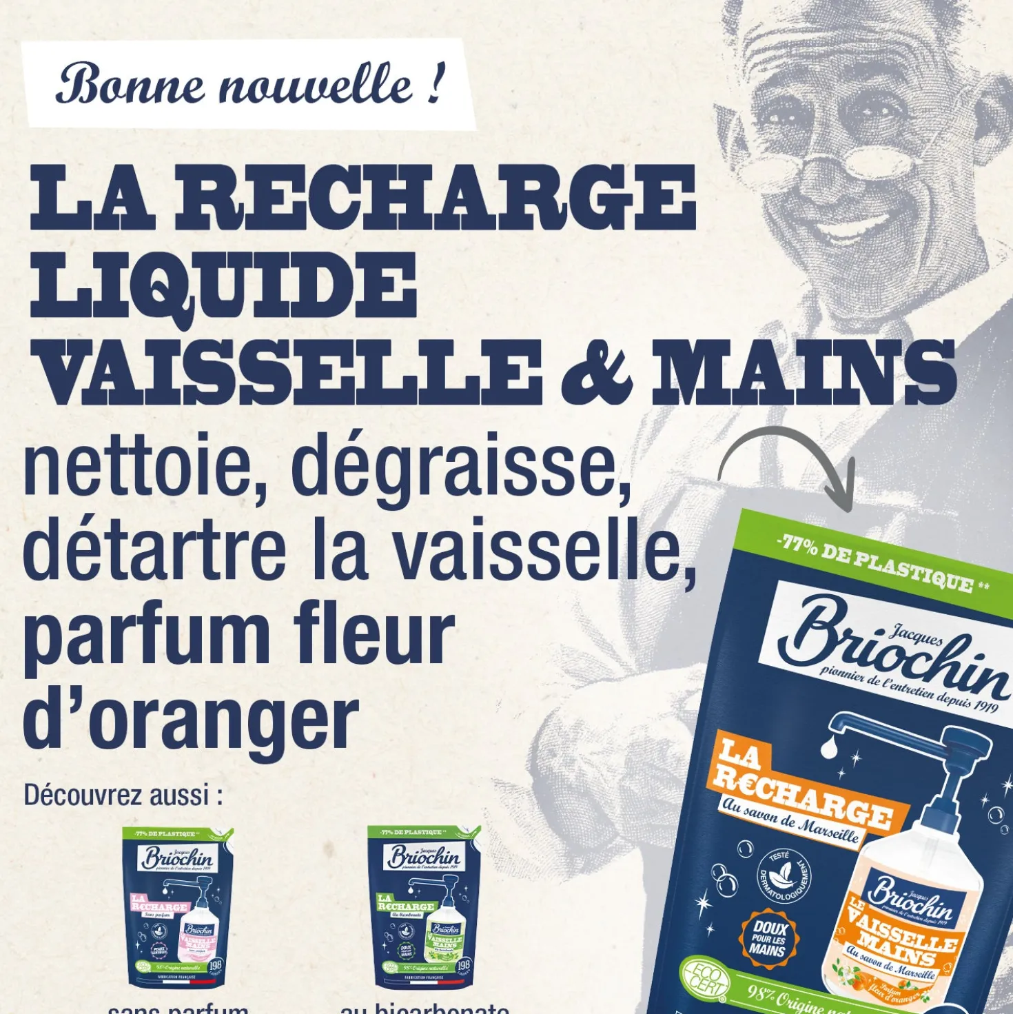 Recharge liquide Vaisselle Mains Savon liquide de Marseille