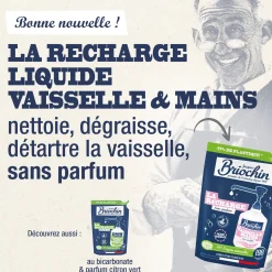 Recharge Liquide Vaisselle Mains spécial peaux sensibles Sans parfum