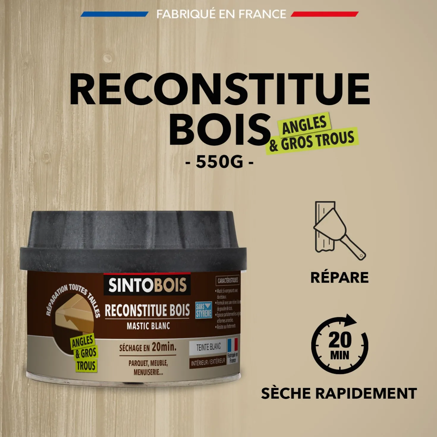 Reconstitue angles et gros trous
