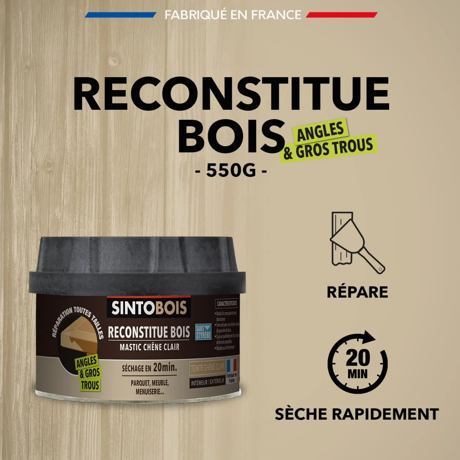 Reconstitue angles et gros trous