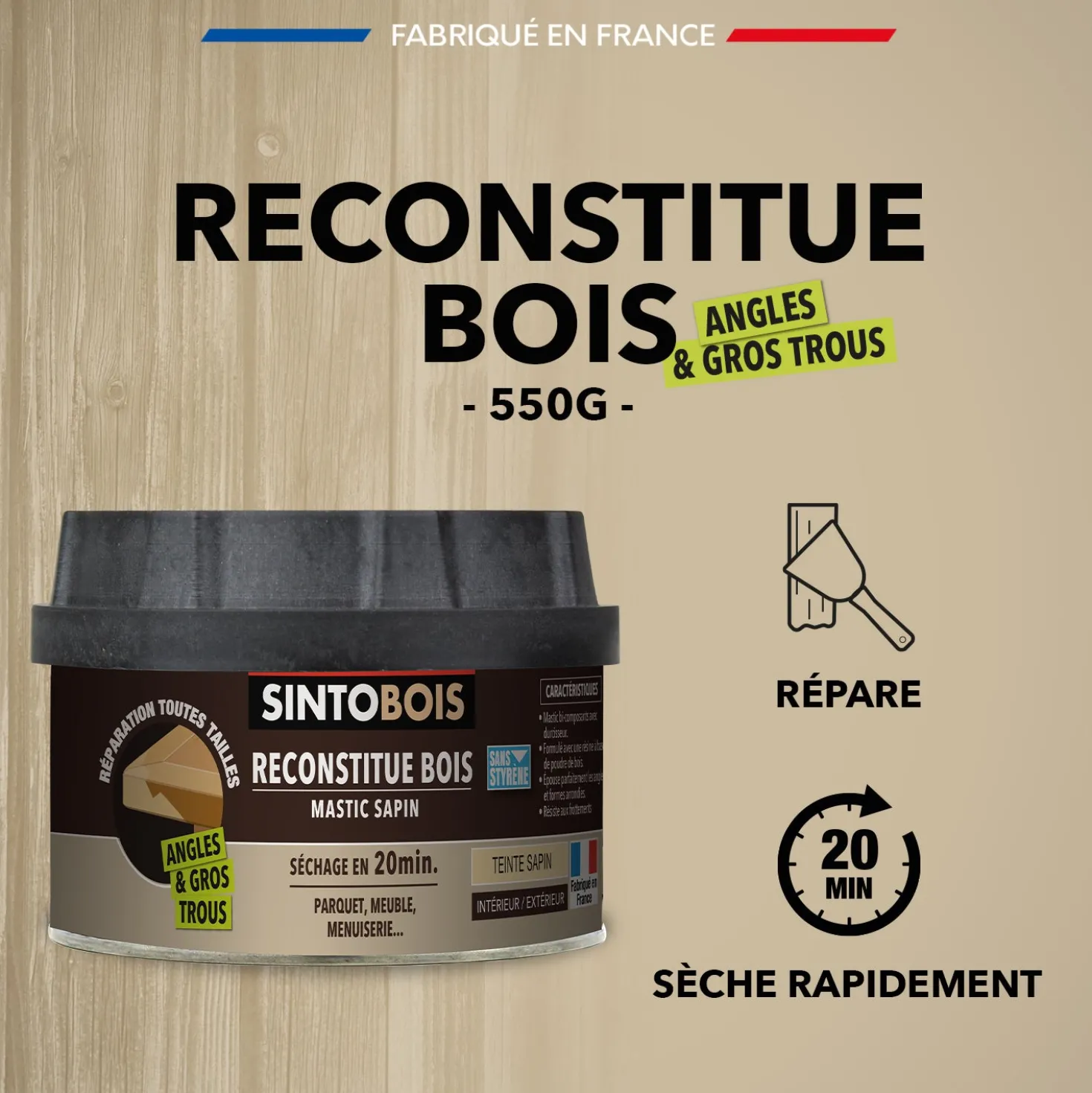 Reconstitue angles et gros trous