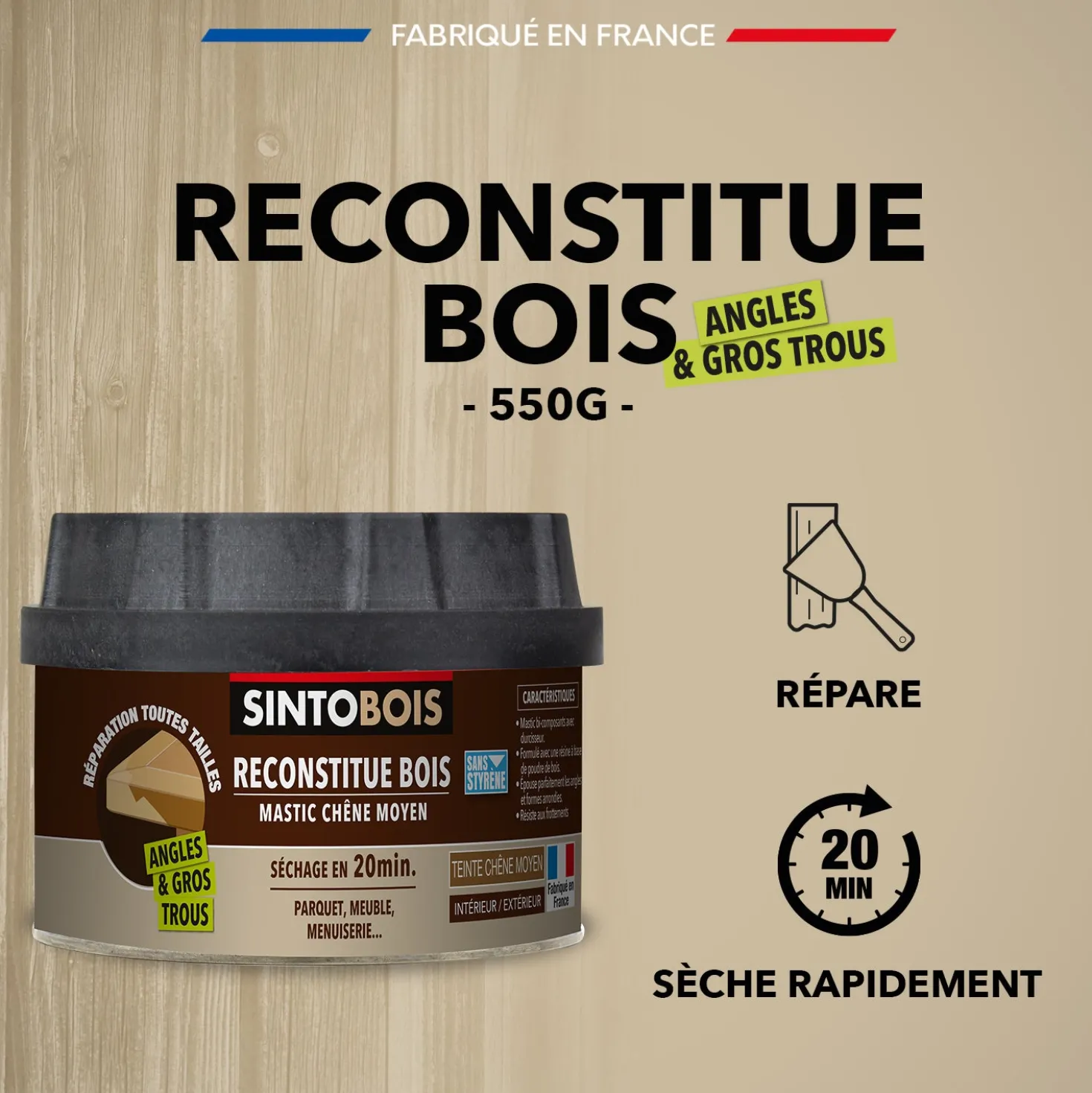 Reconstitue angles et gros trous