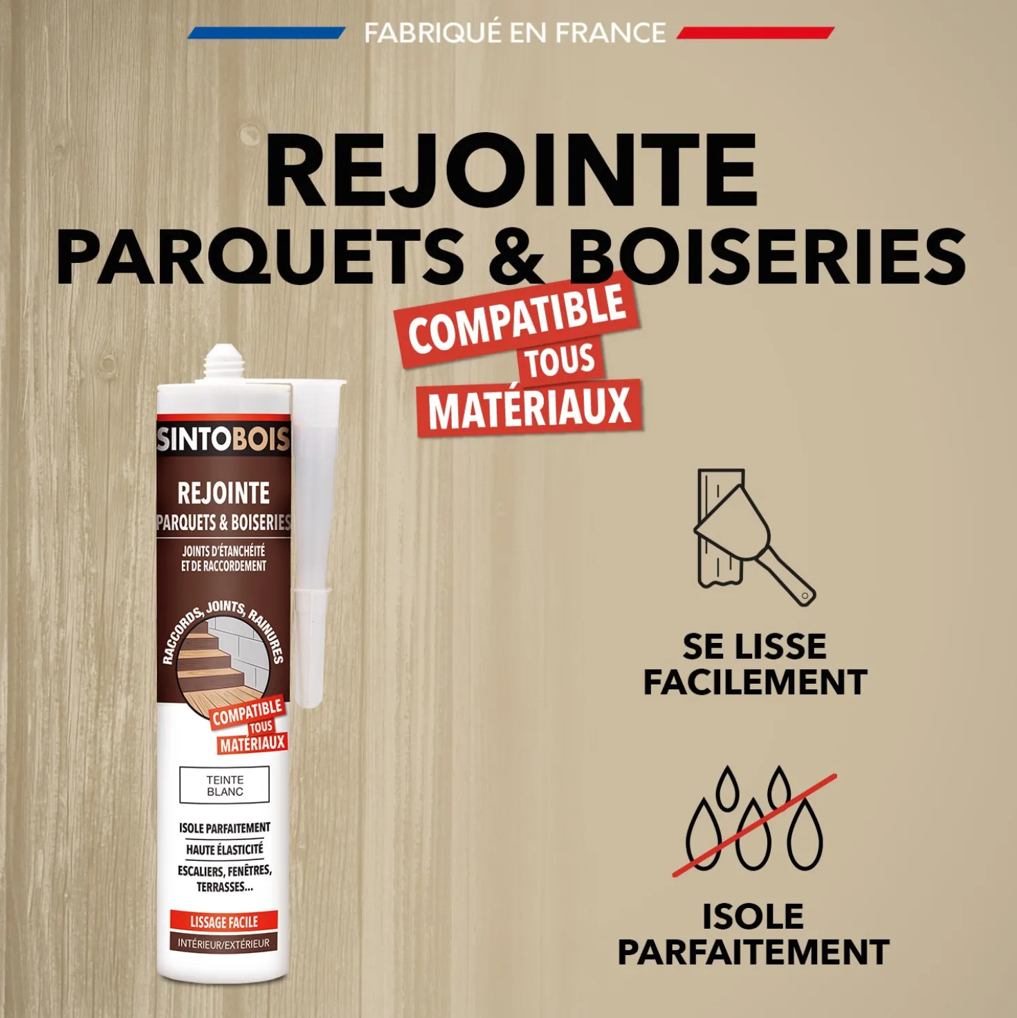 Rejointe parquets et boiseries - Etanchéité et raccordement