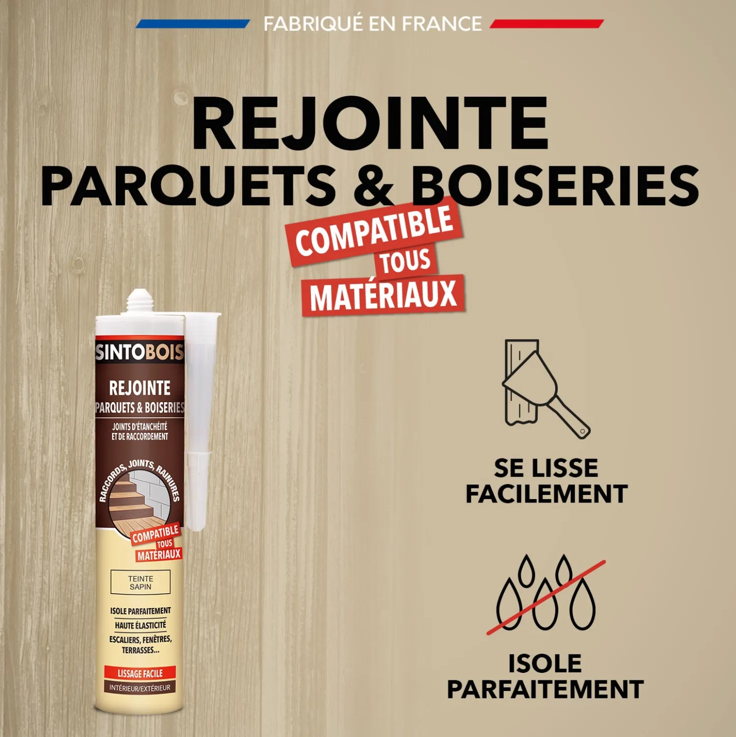 Rejointe parquets et boiseries - Etanchéité et raccordement