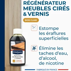 Régénérateur pour meubles cirés et vernis