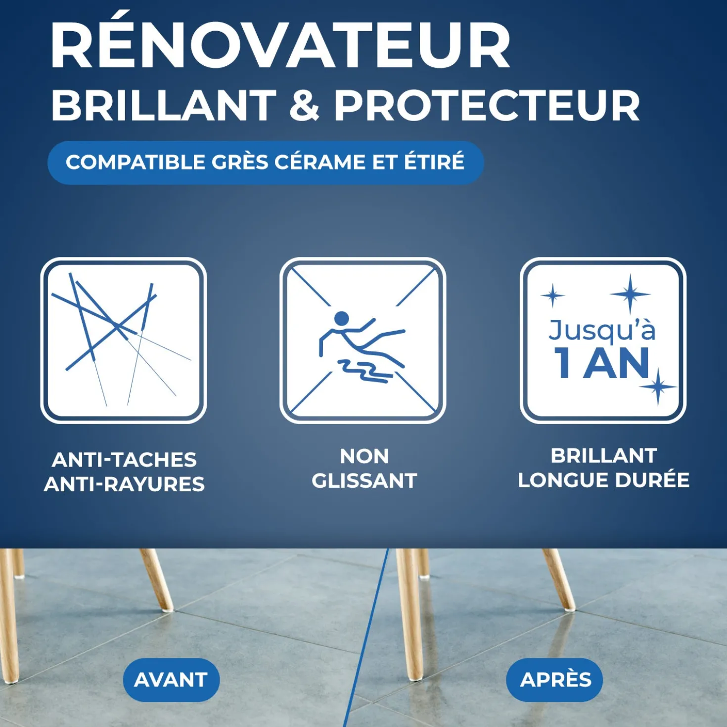 Rénovateur brillant protecteur pour sols intérieurs