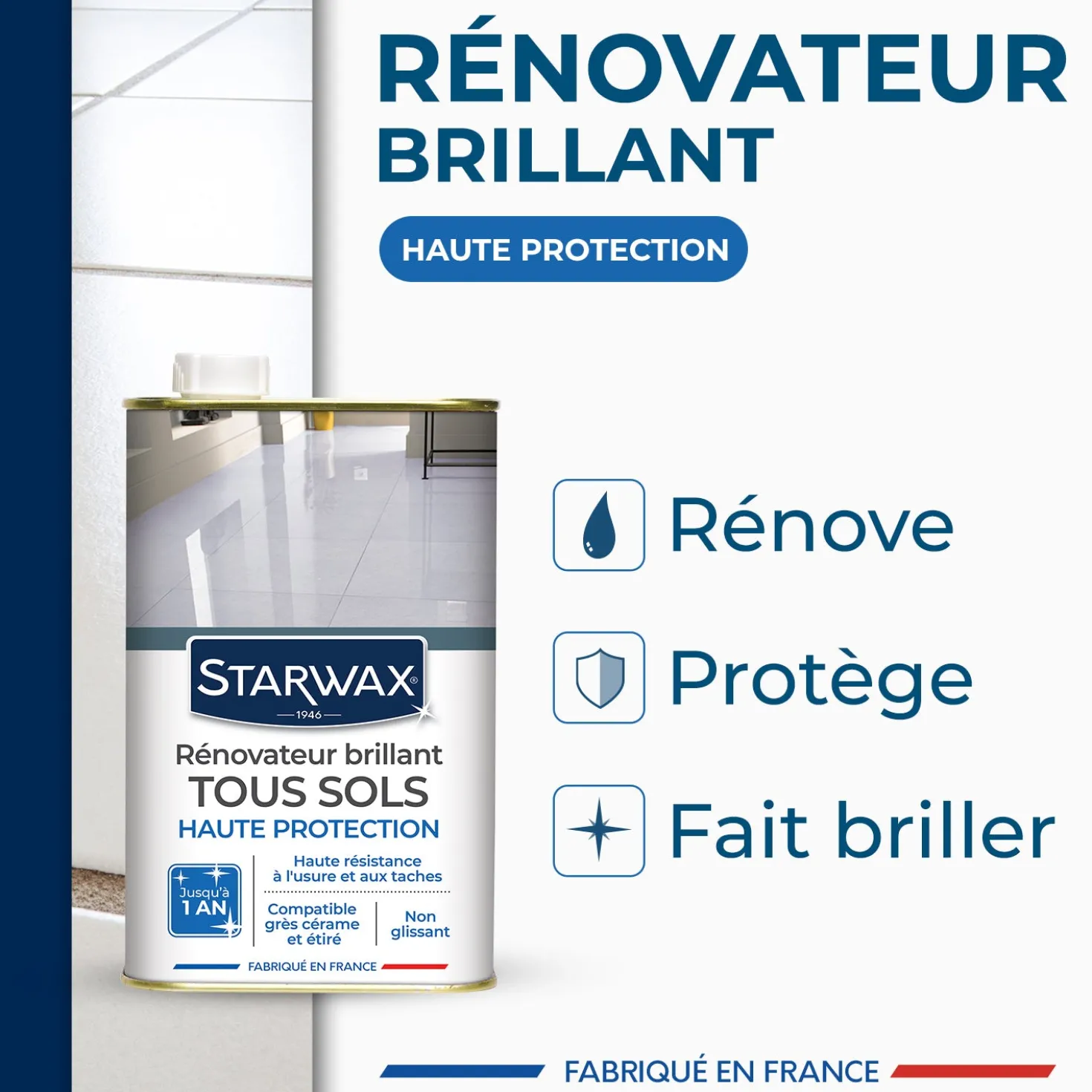 Rénovateur brillant protecteur pour sols intérieurs