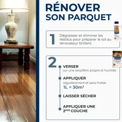 Rénovateur brillant protecteur pour parquets et sols stratifiés