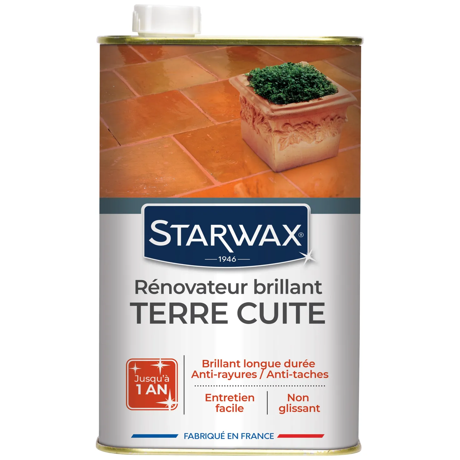 Rénovateur brillant protecteur pour tomettes et terres cuites 1L incolore