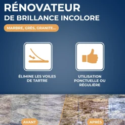 Rénovateur de brillance pour marbre et pierres naturelles