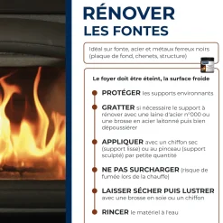 Rénovateur fonte pour poêle et cheminée