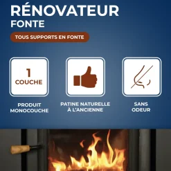 Rénovateur fonte pour poêle et cheminée
