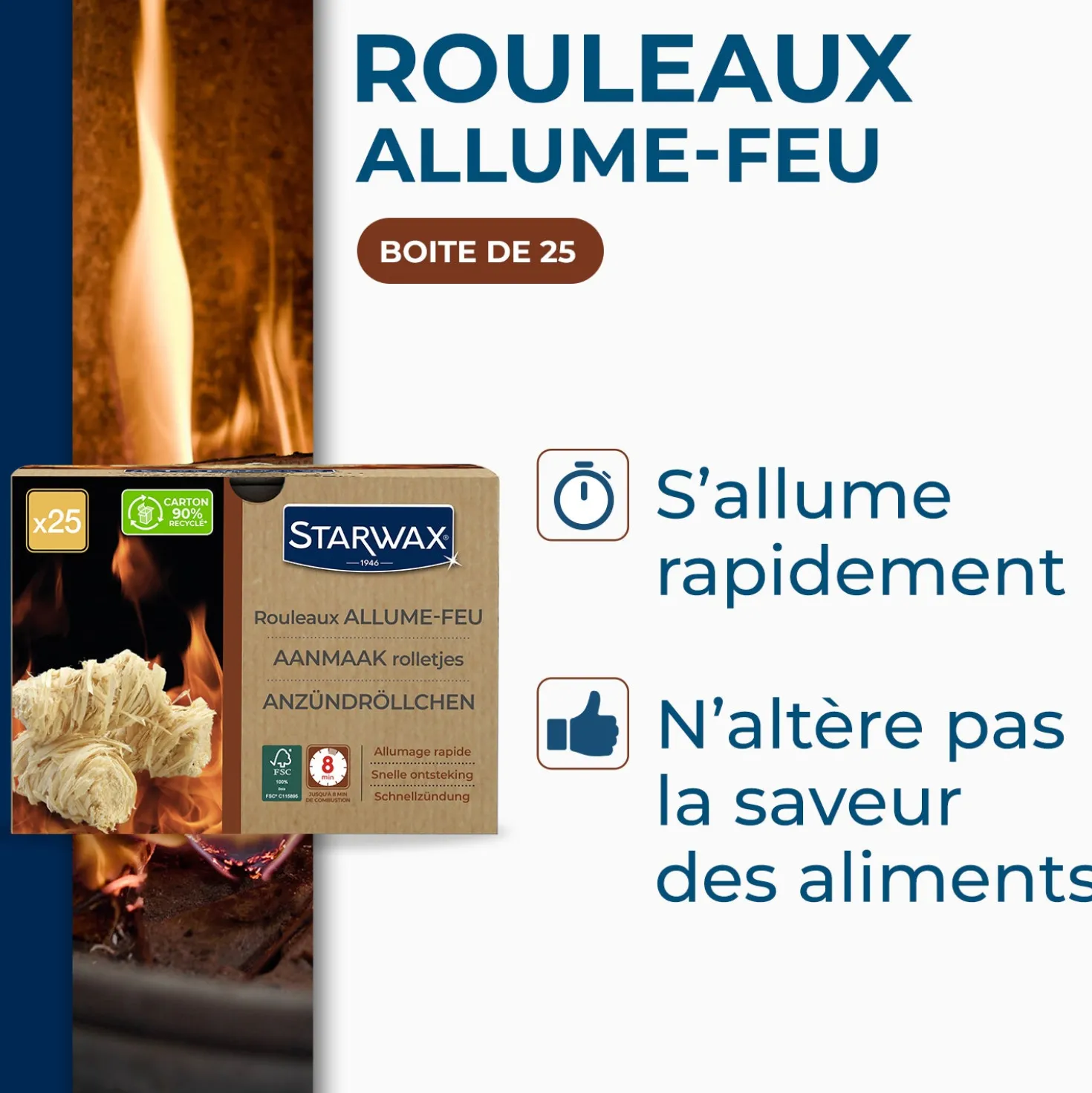 Rouleaux allume feu FSC®